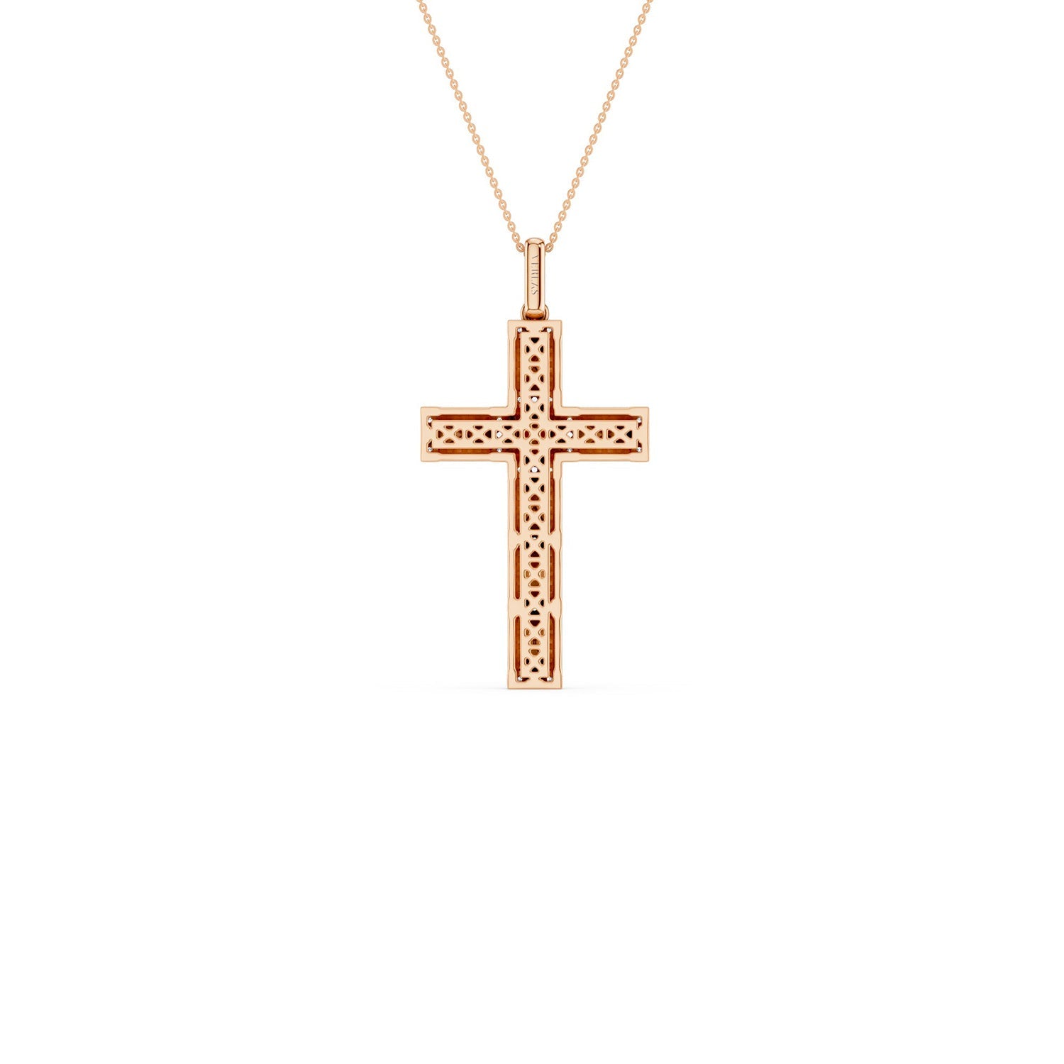 Pyramid Cross Pendant Necklace