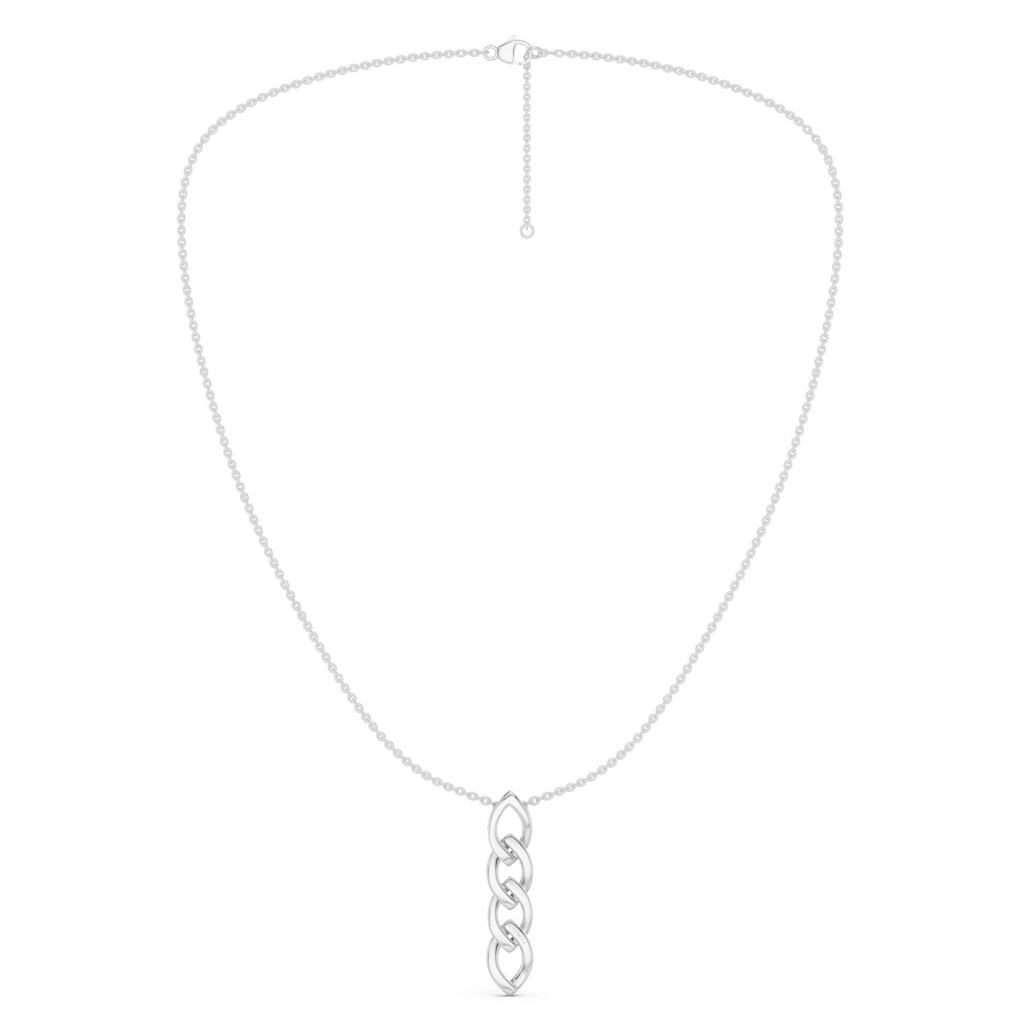 Alternating Cascading Diamond Waterfall Necklace