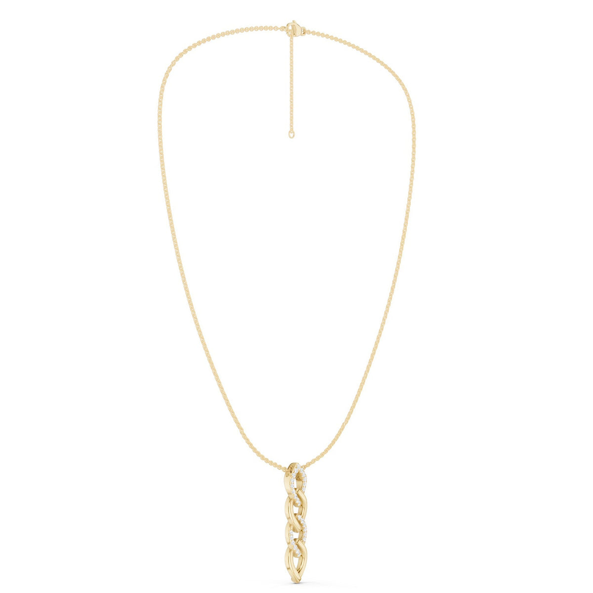 Alternating Cascading Diamond Waterfall Necklace