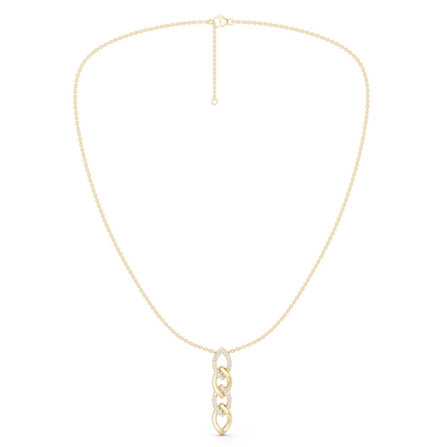Alternating Cascading Diamond Waterfall Necklace