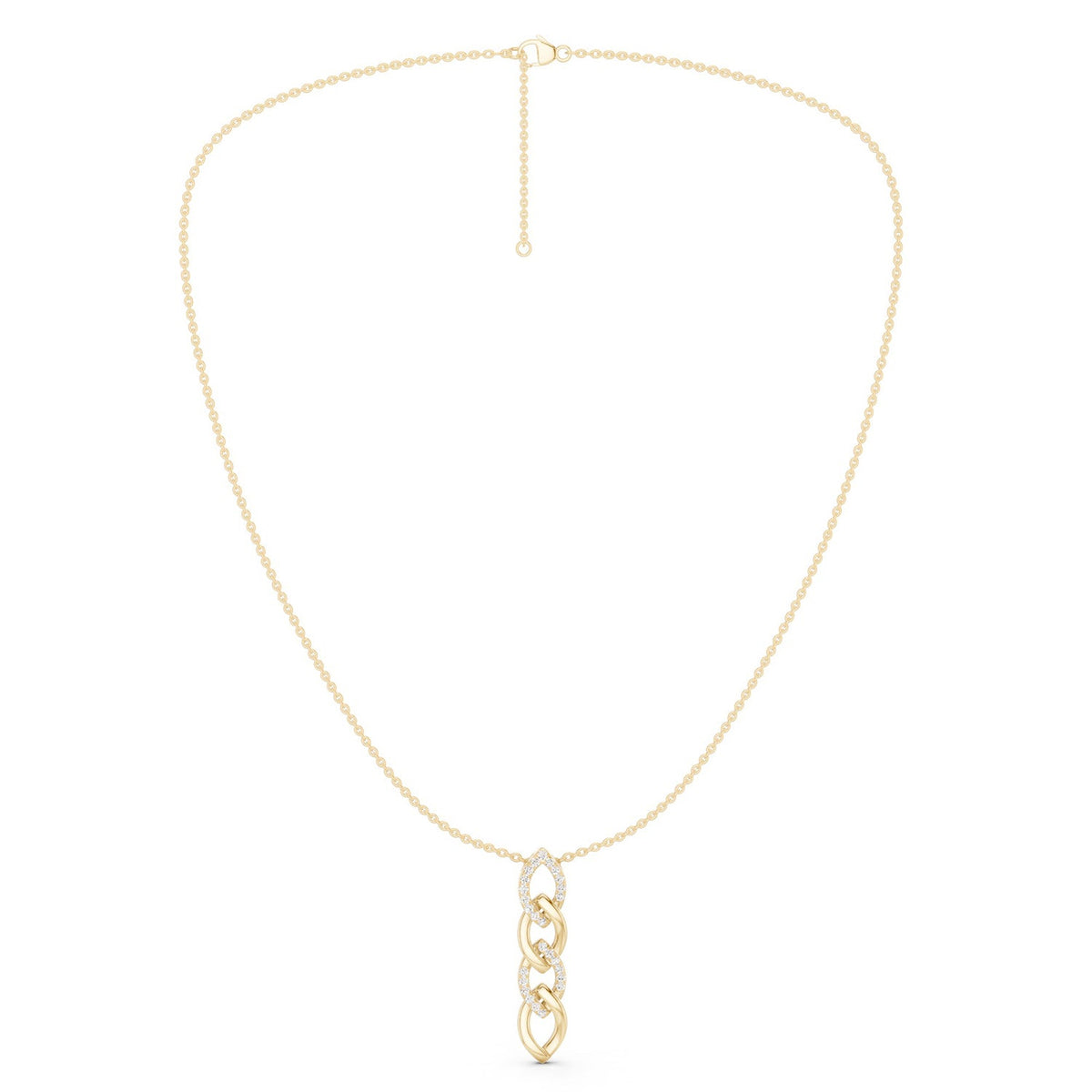 Alternating Cascading Diamond Waterfall Necklace