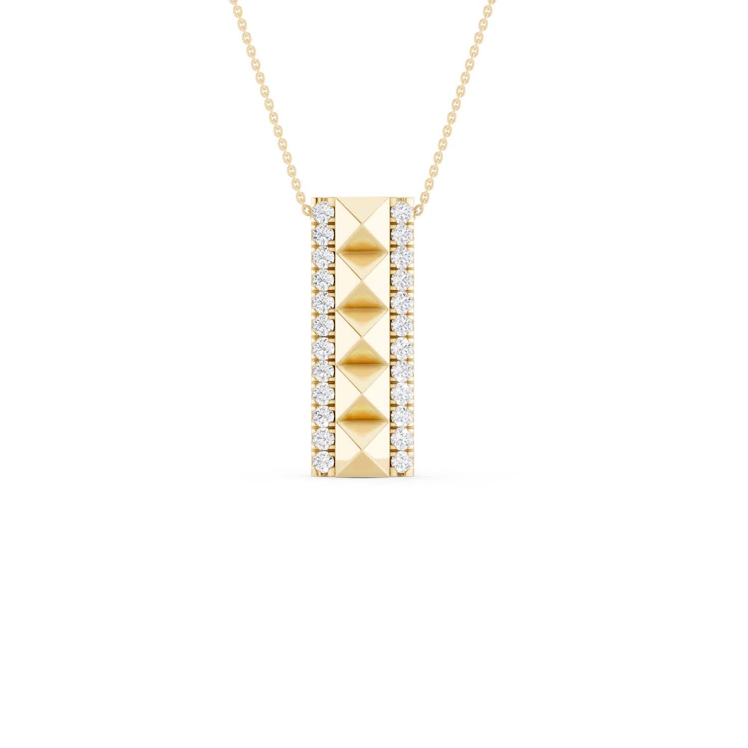 Cascading Pyramid Pendant Necklace