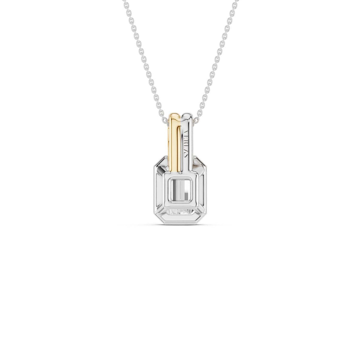 Coupled Emerald Bezel Necklace