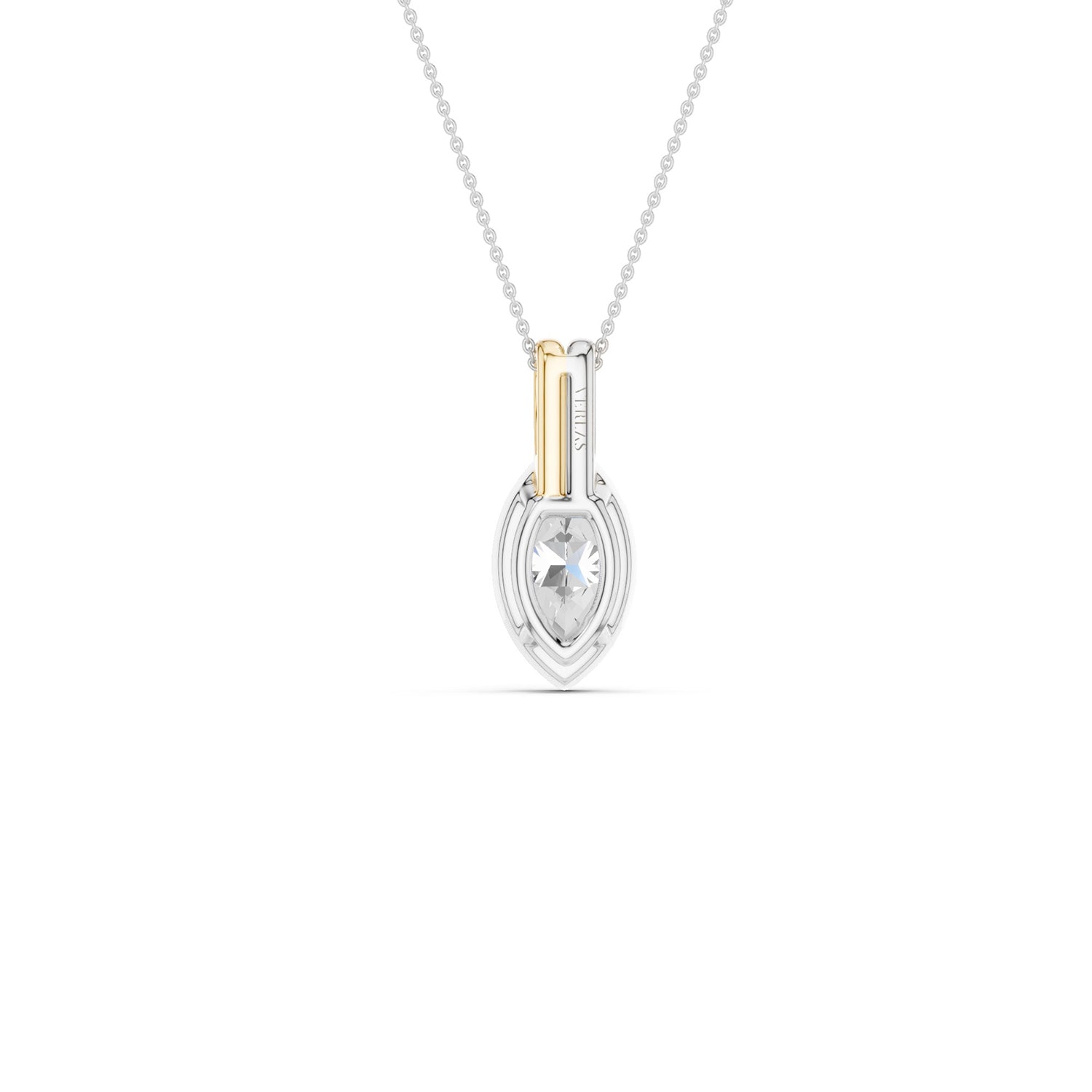 Coupled Marquise Bezel Necklace