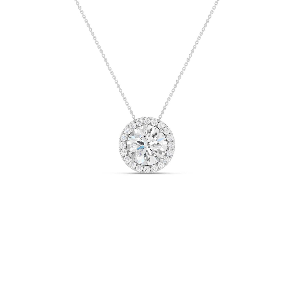 Round Halo Pendant