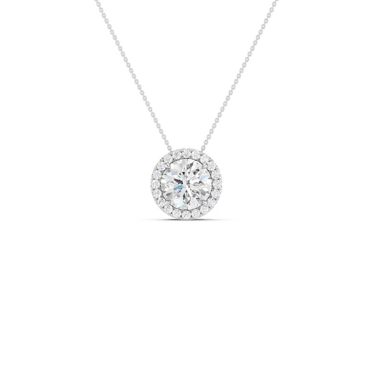 Round Halo Pendant