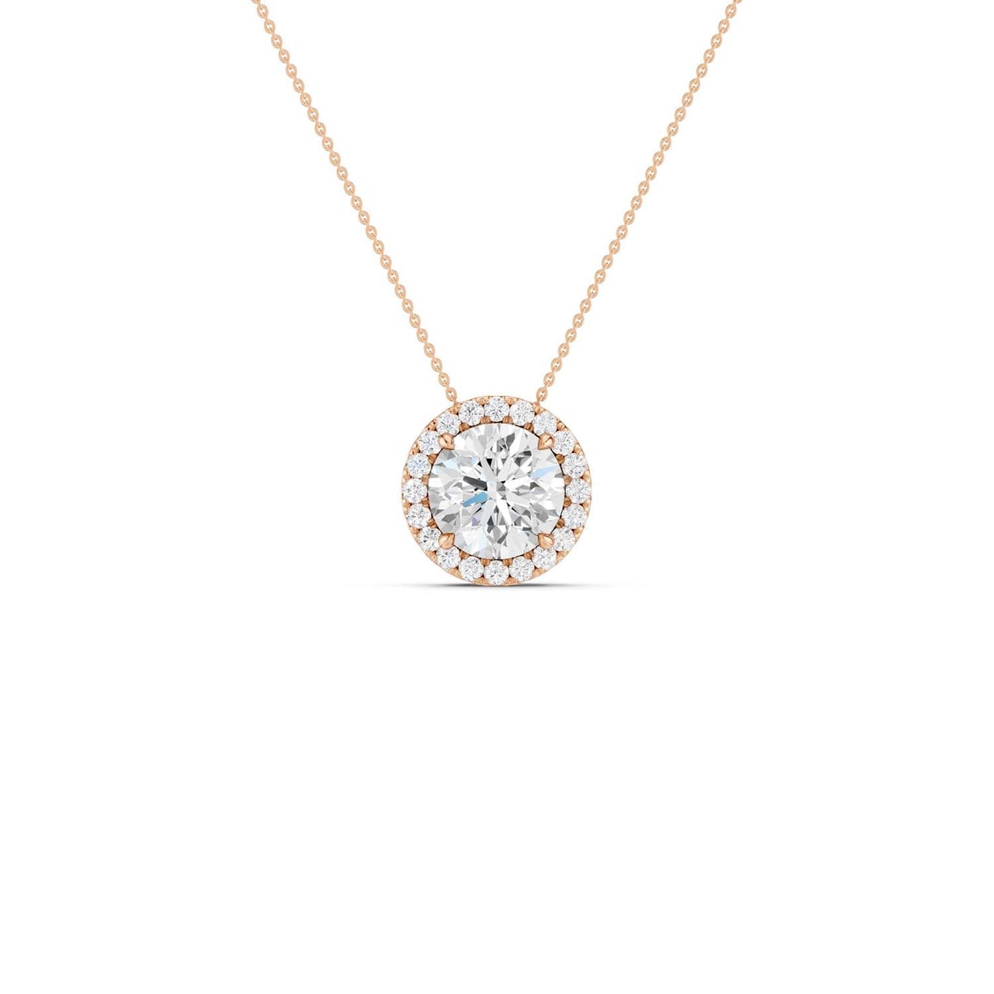 Round Halo Pendant