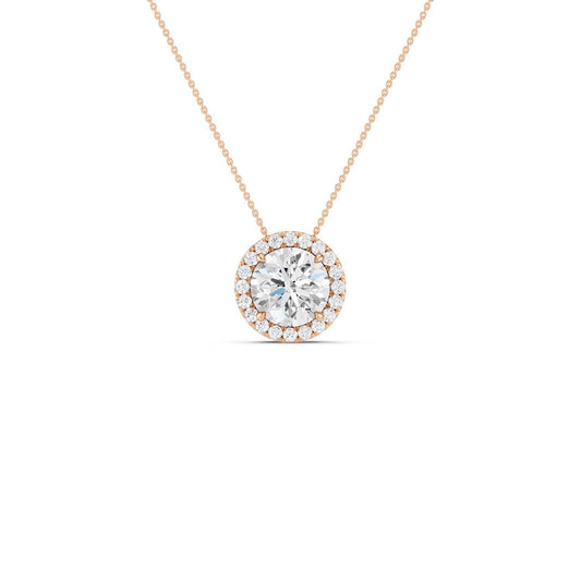 Round Halo Pendant