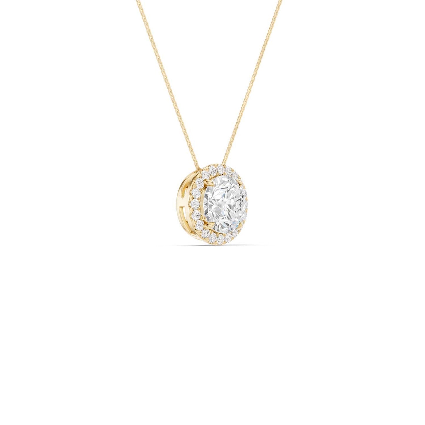 Round Halo Pendant