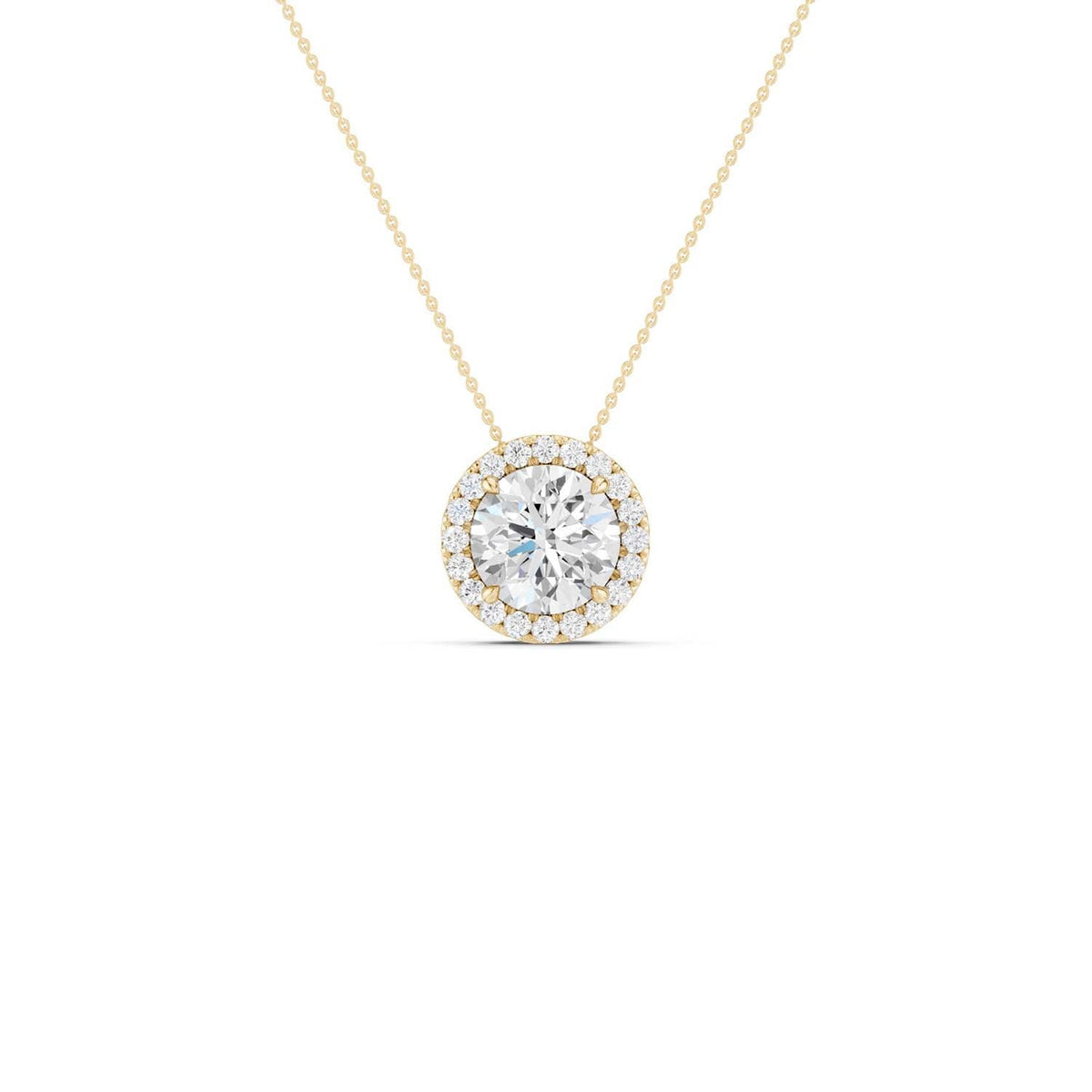 Round Halo Pendant