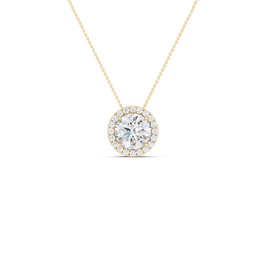 Round Halo Pendant