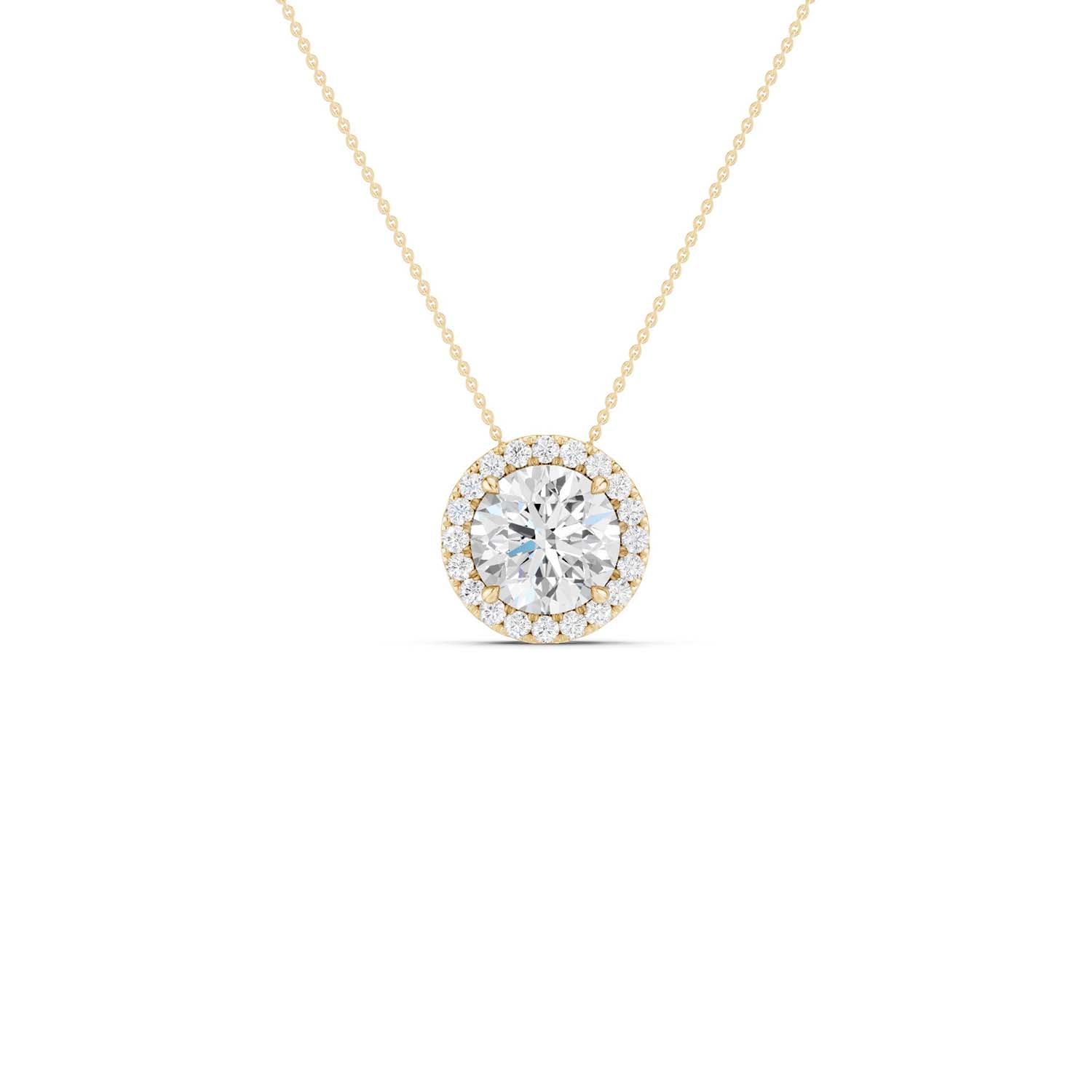 Round Halo Pendant