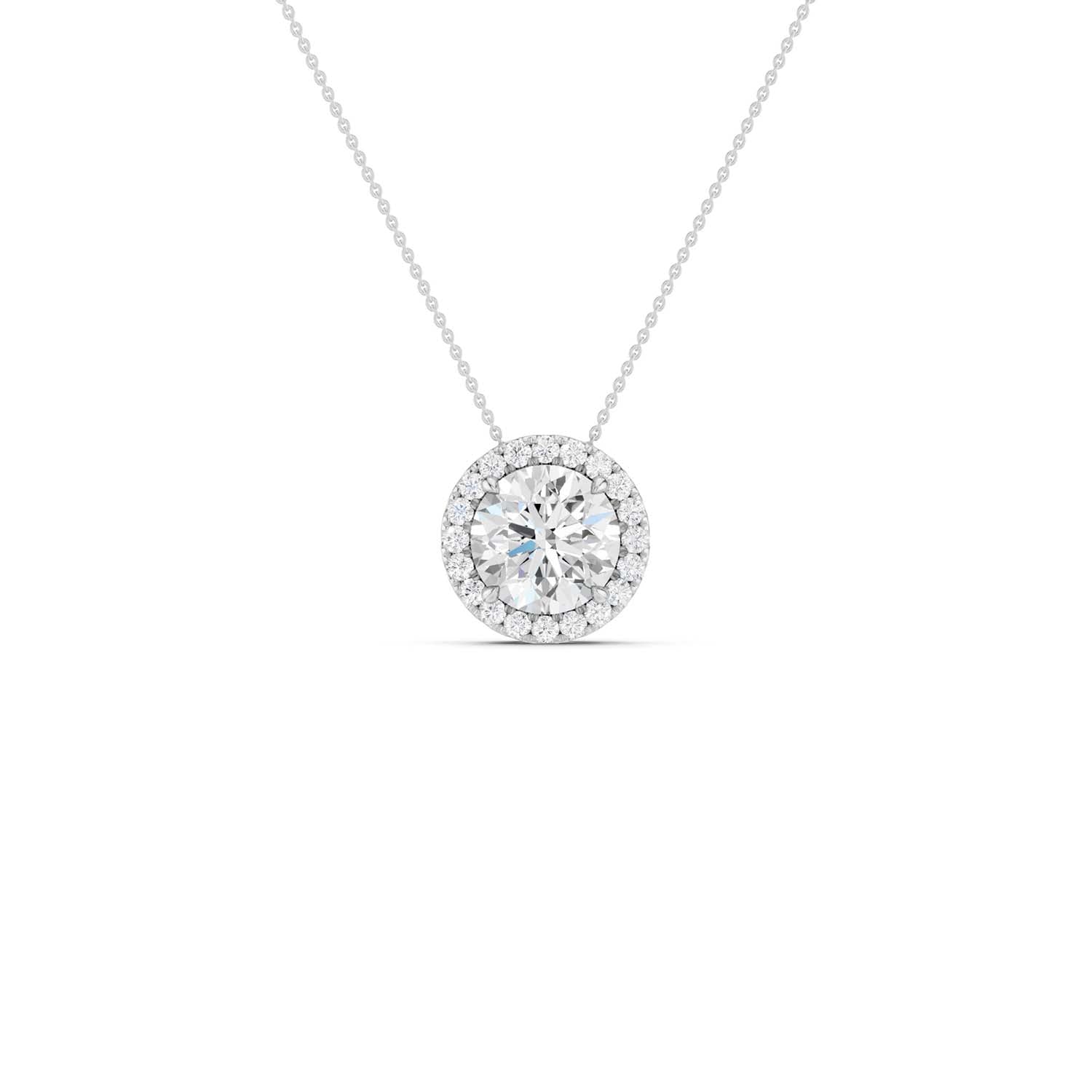 Round Halo Pendant
