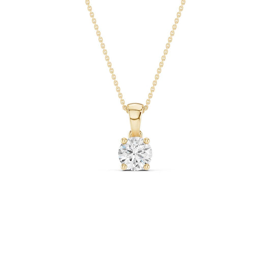 Round Solitaire Pendant