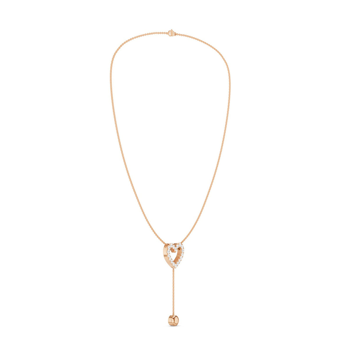 Silhouette Heart Drop Necklace
