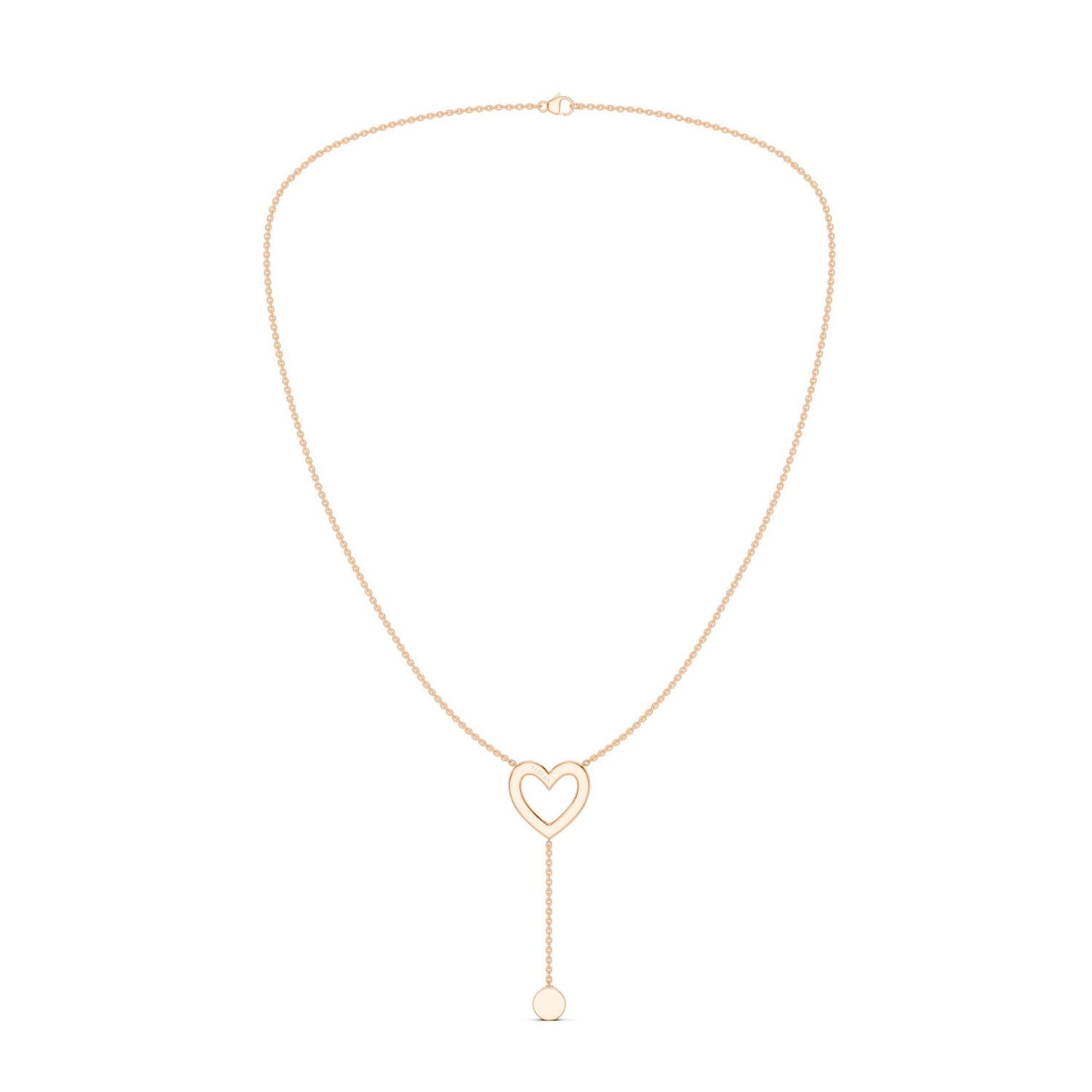 Silhouette Heart Drop Necklace