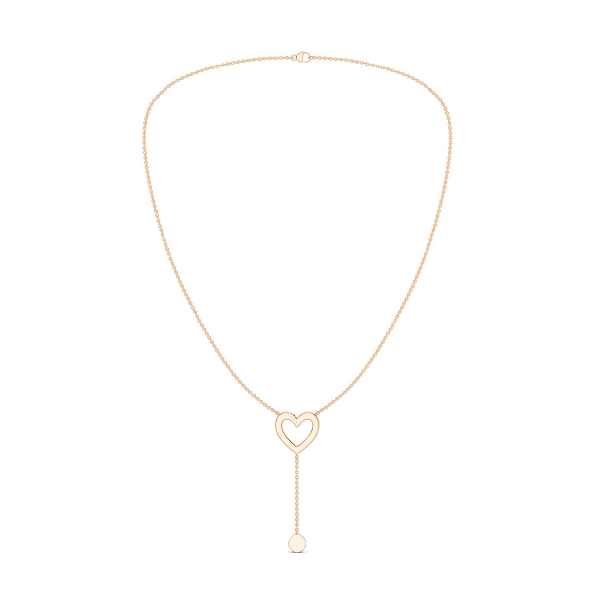 Silhouette Heart Drop Necklace