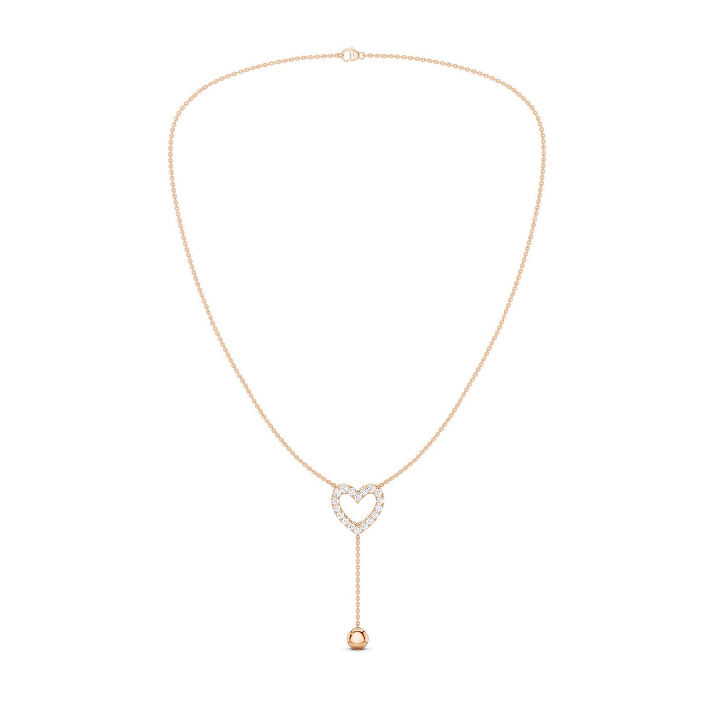 Silhouette Heart Drop Necklace