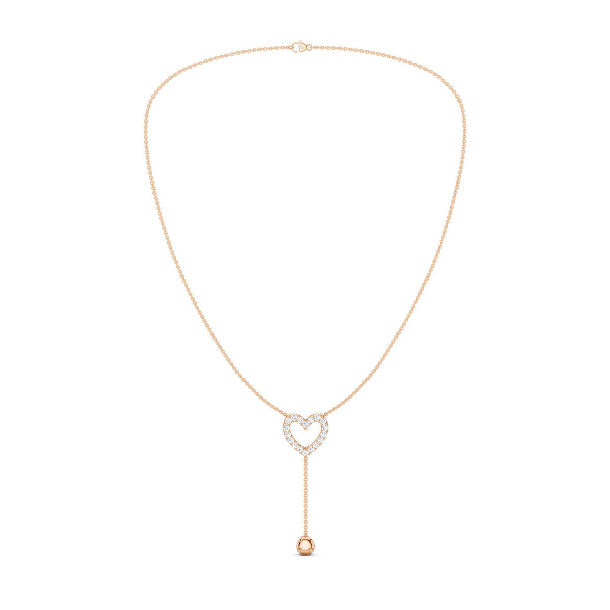Silhouette Heart Drop Necklace
