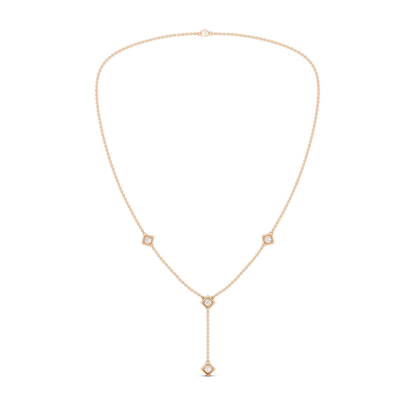Cubic Stationed Y Necklace