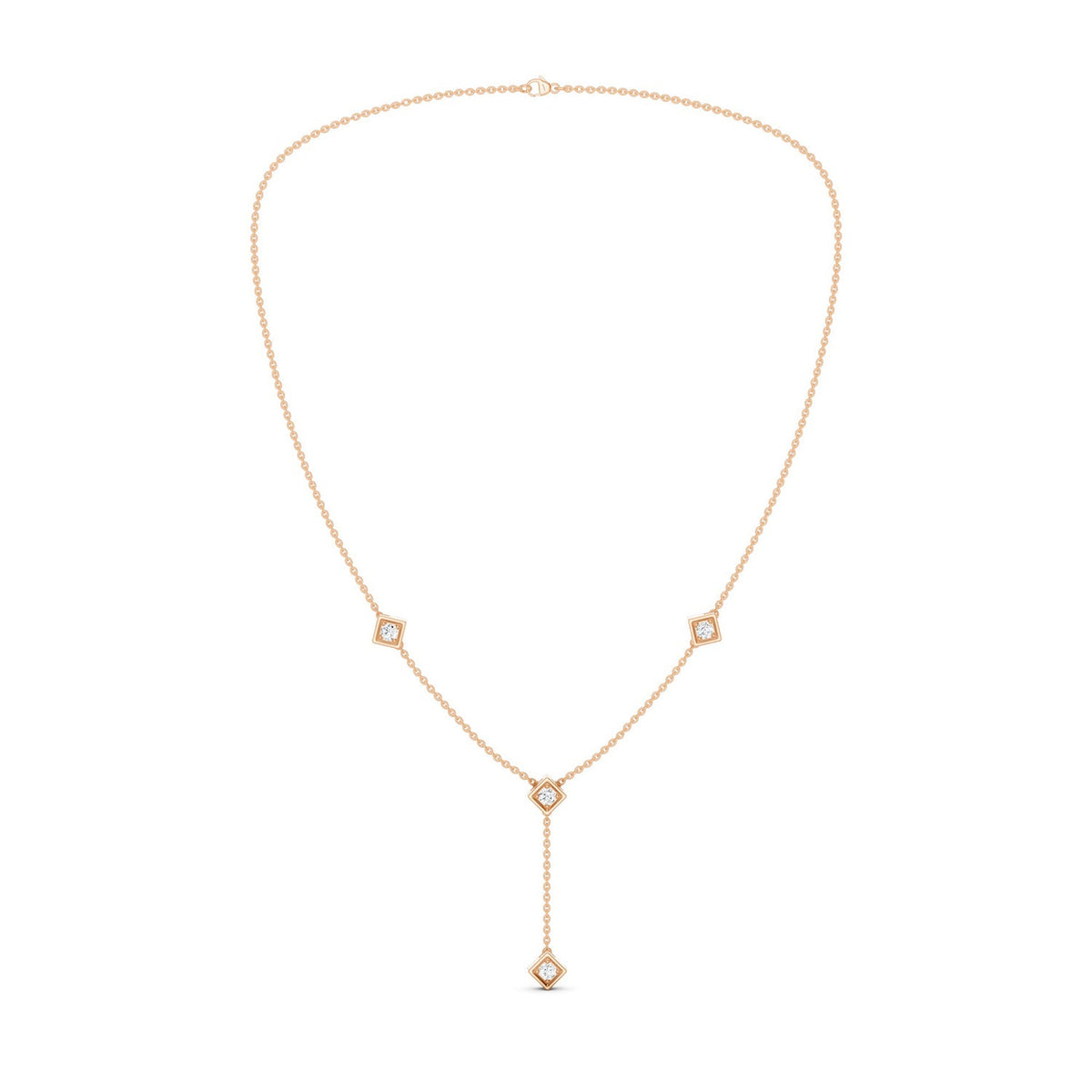 Cubic Stationed Y Necklace