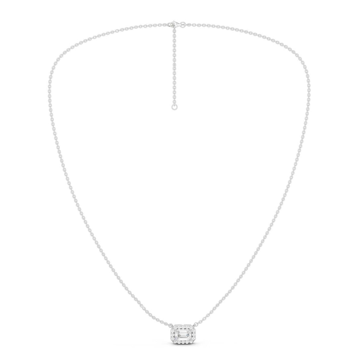 Emerald Halo Necklace