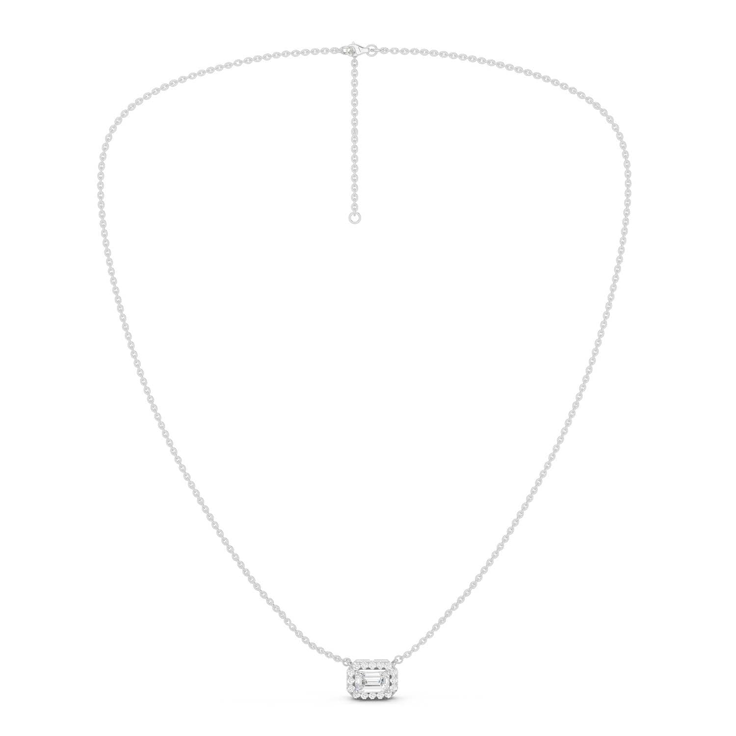 Emerald Halo Necklace