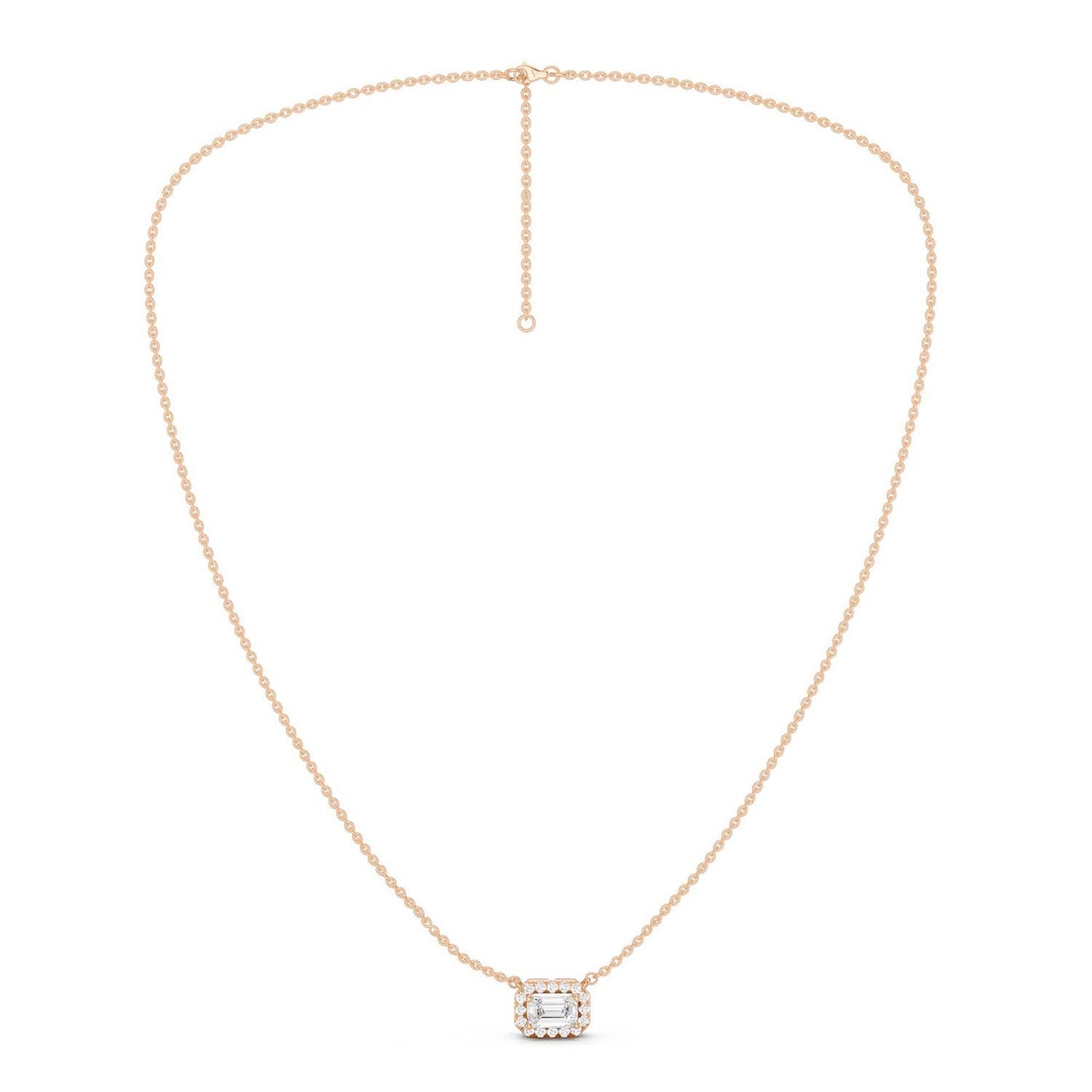 Emerald Halo Necklace