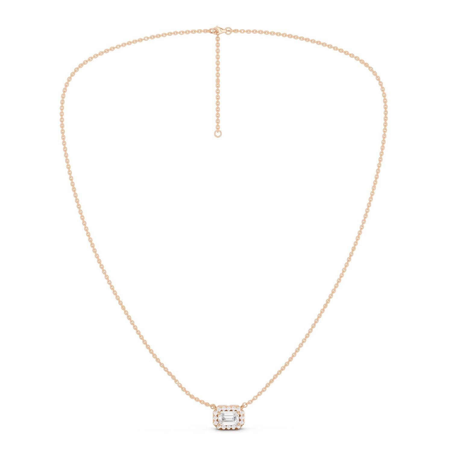 Emerald Halo Necklace