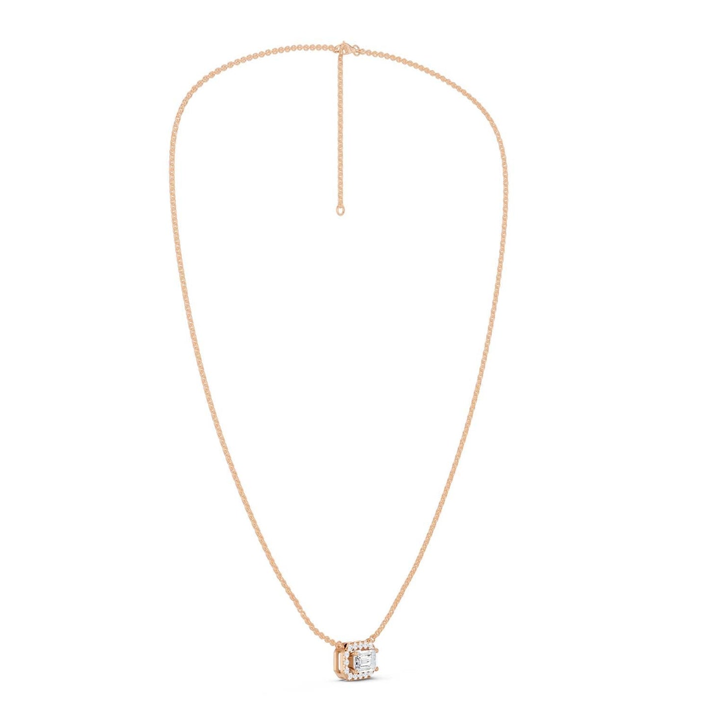 Emerald Halo Necklace