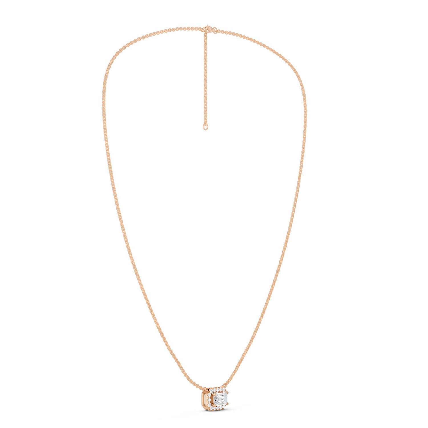 Emerald Halo Necklace