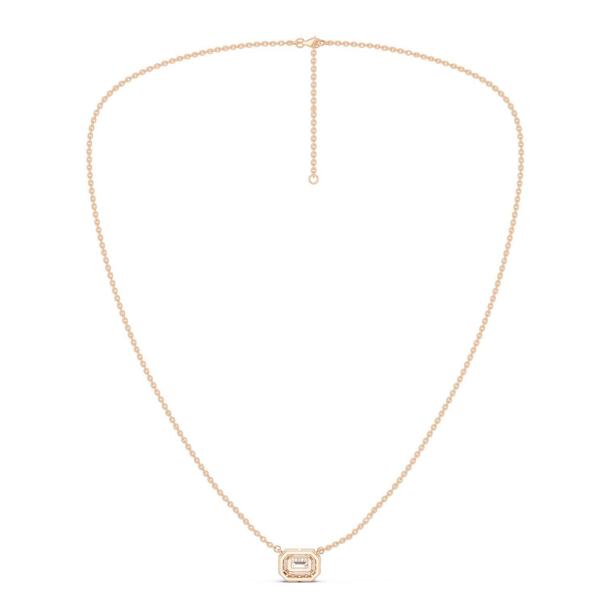 Emerald Halo Necklace