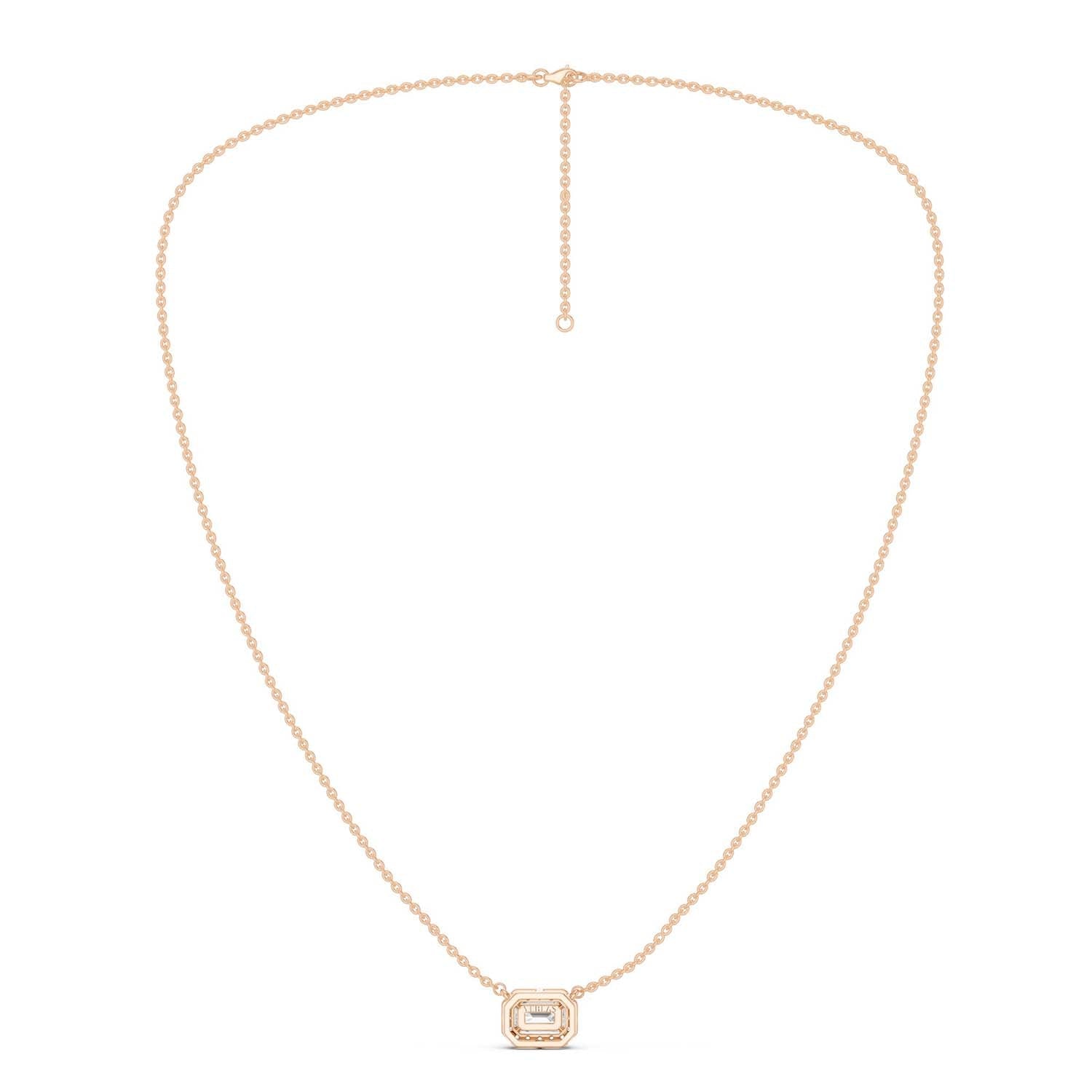 Emerald Halo Necklace
