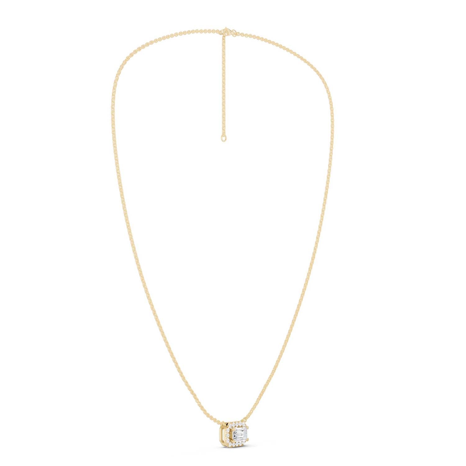 Emerald Halo Necklace