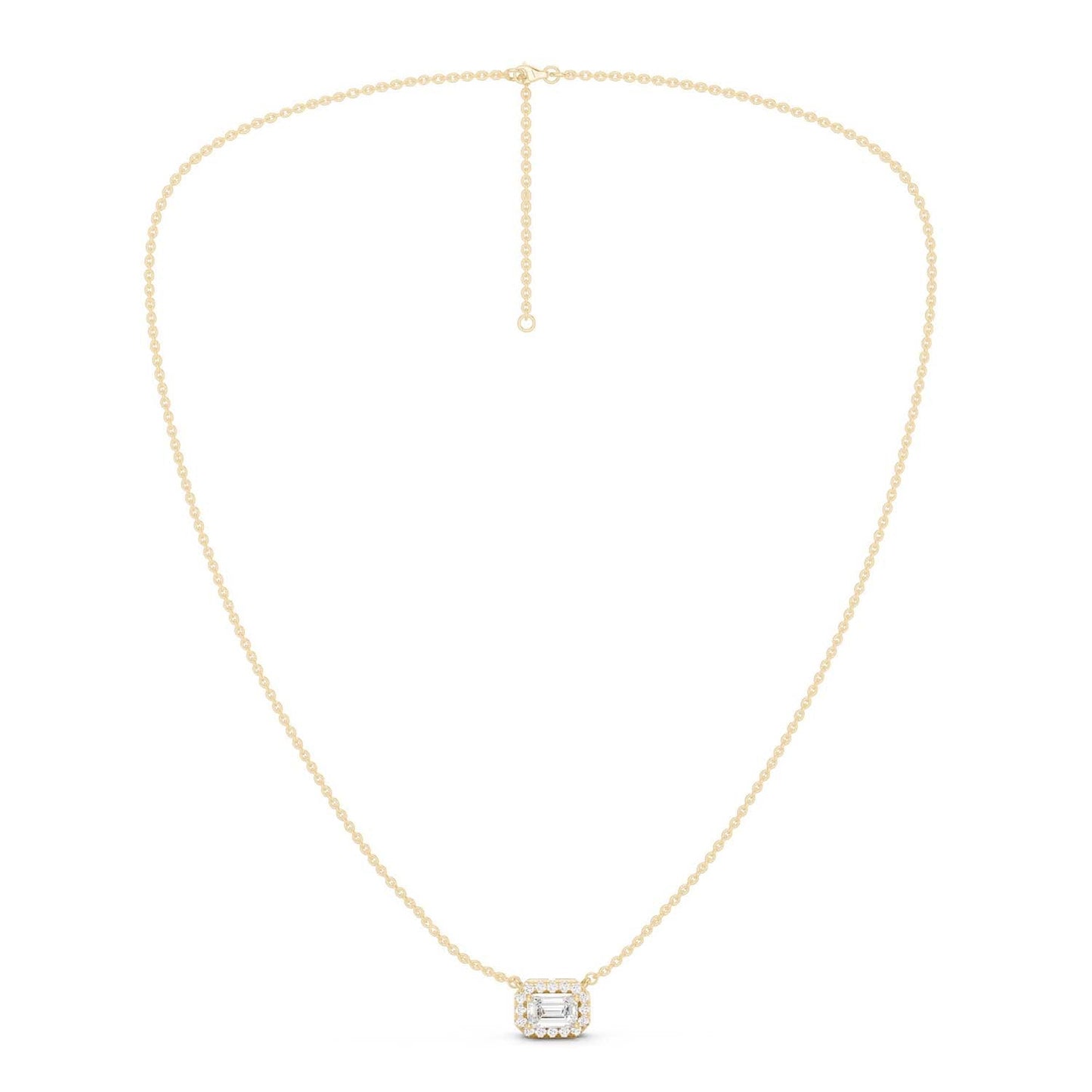 Emerald Halo Necklace