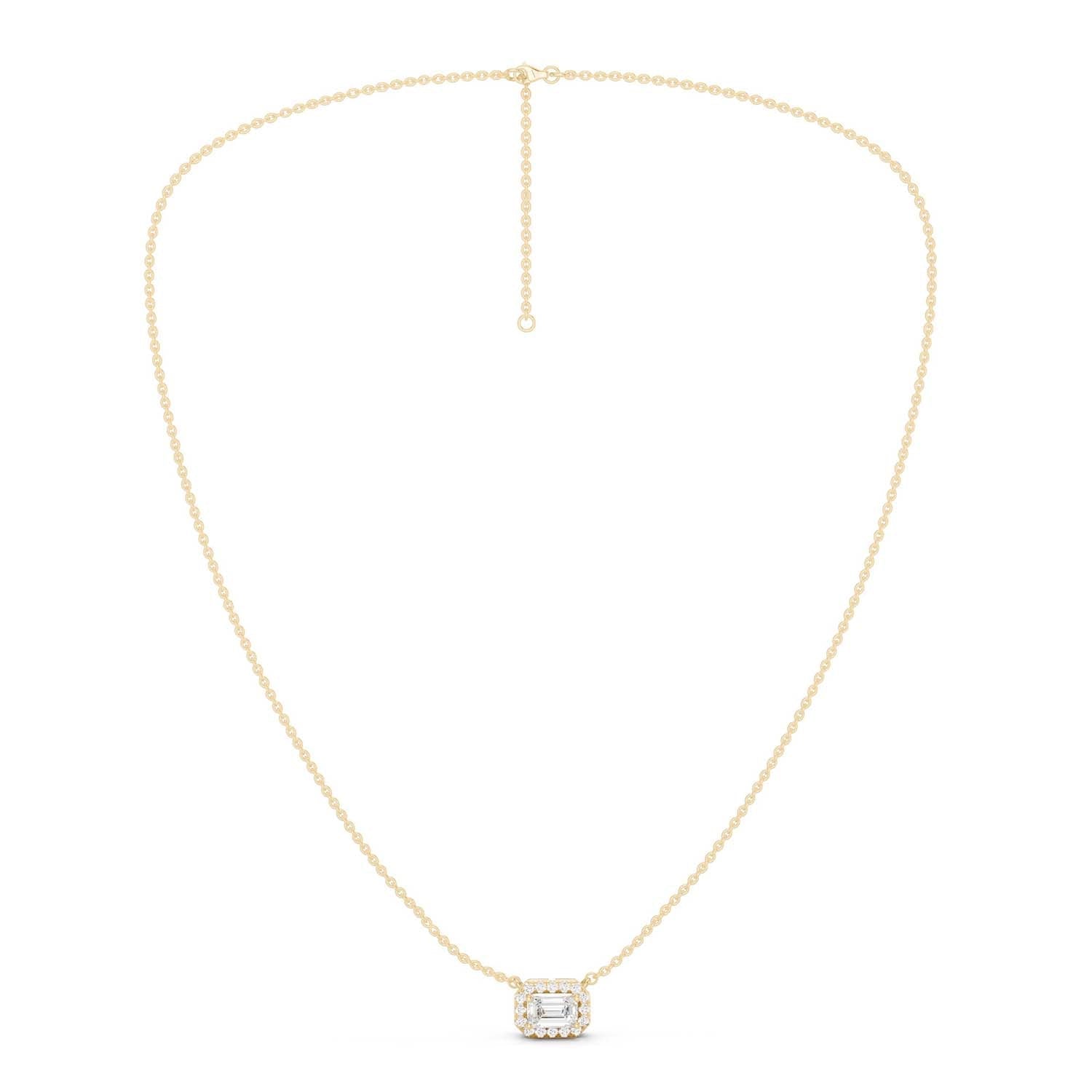 Emerald Halo Necklace