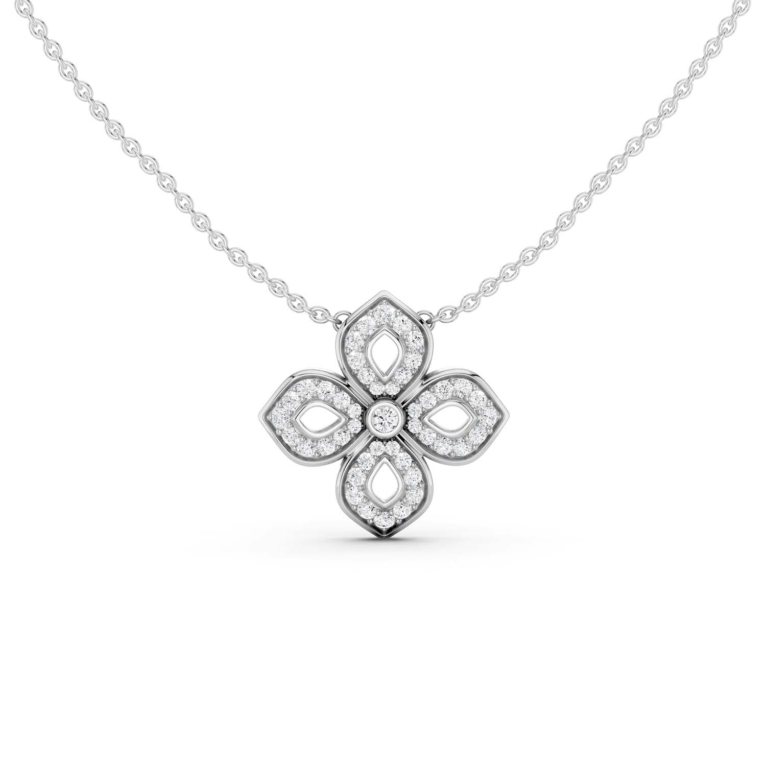 La Fleur Diamond Silhouette Necklace