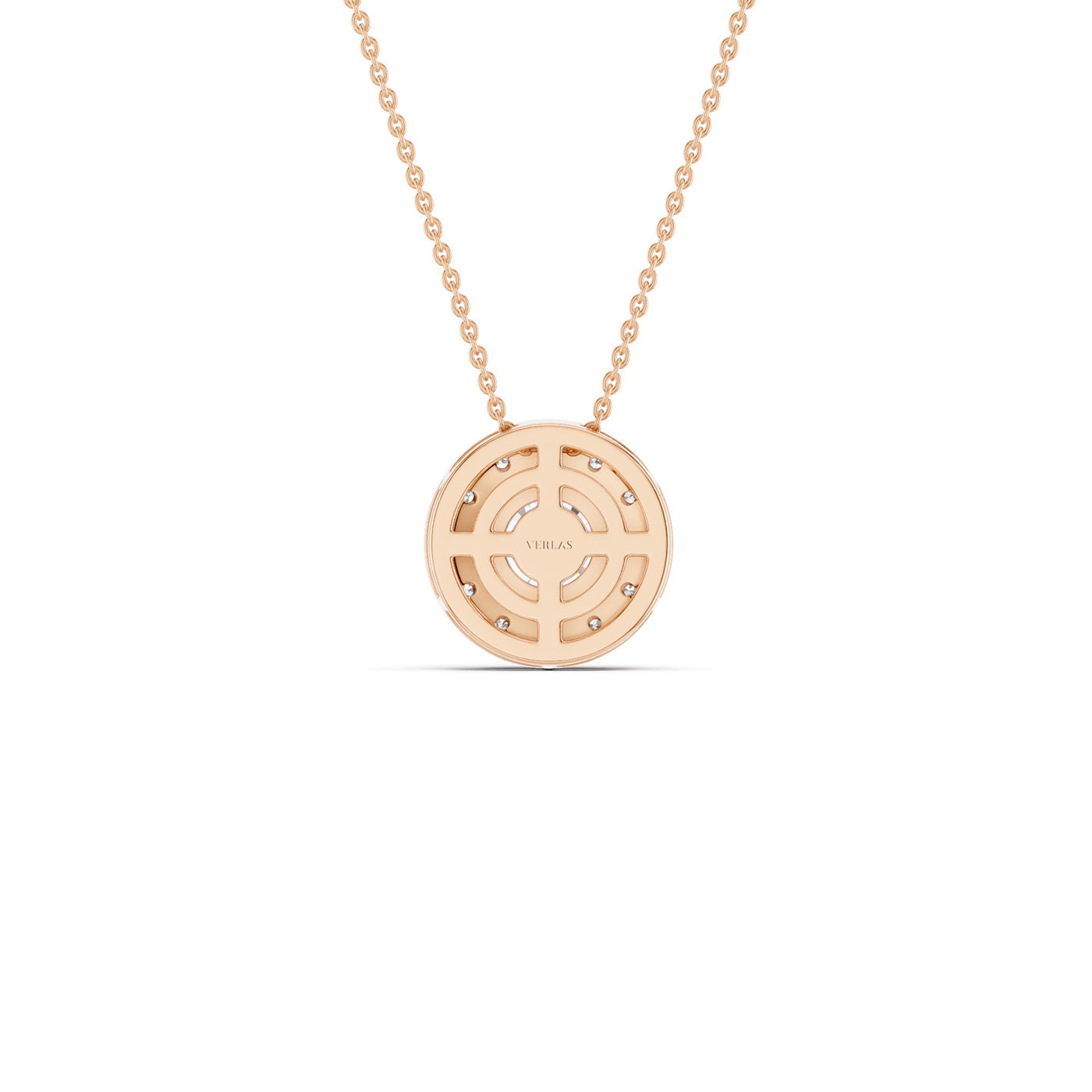 Round Halo Necklace