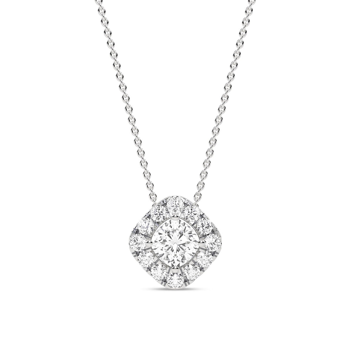 Cushion Halo Necklace