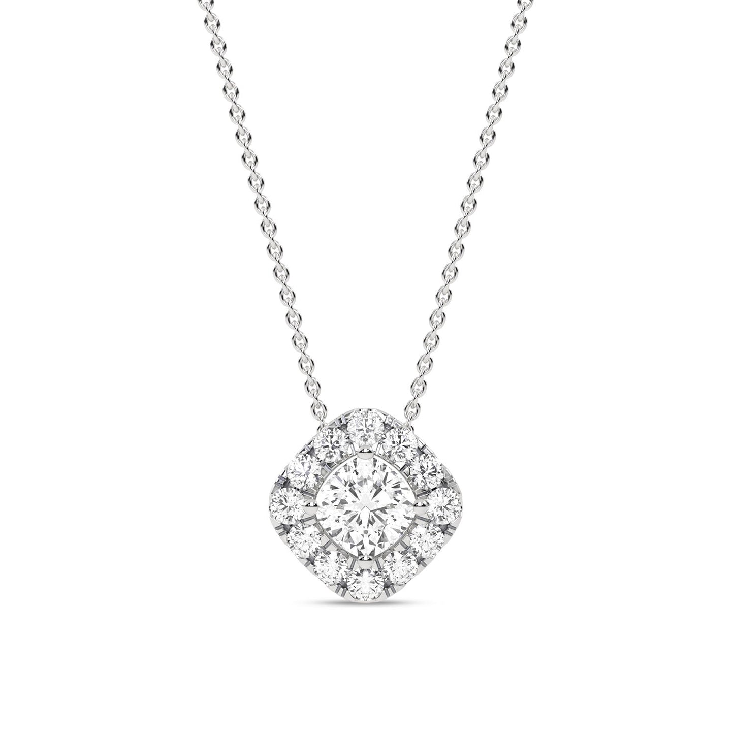 Cushion Halo Necklace