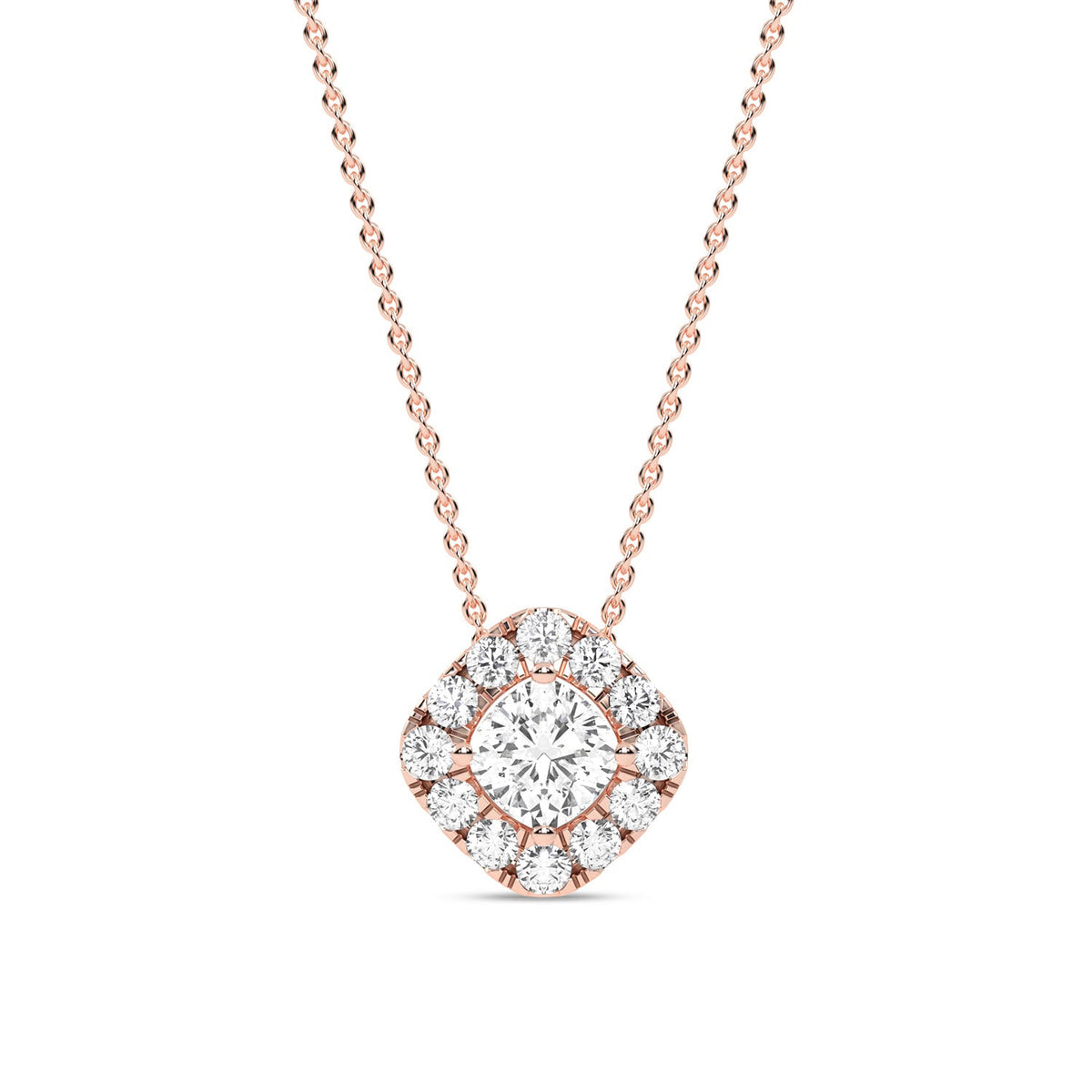 Cushion Halo Necklace