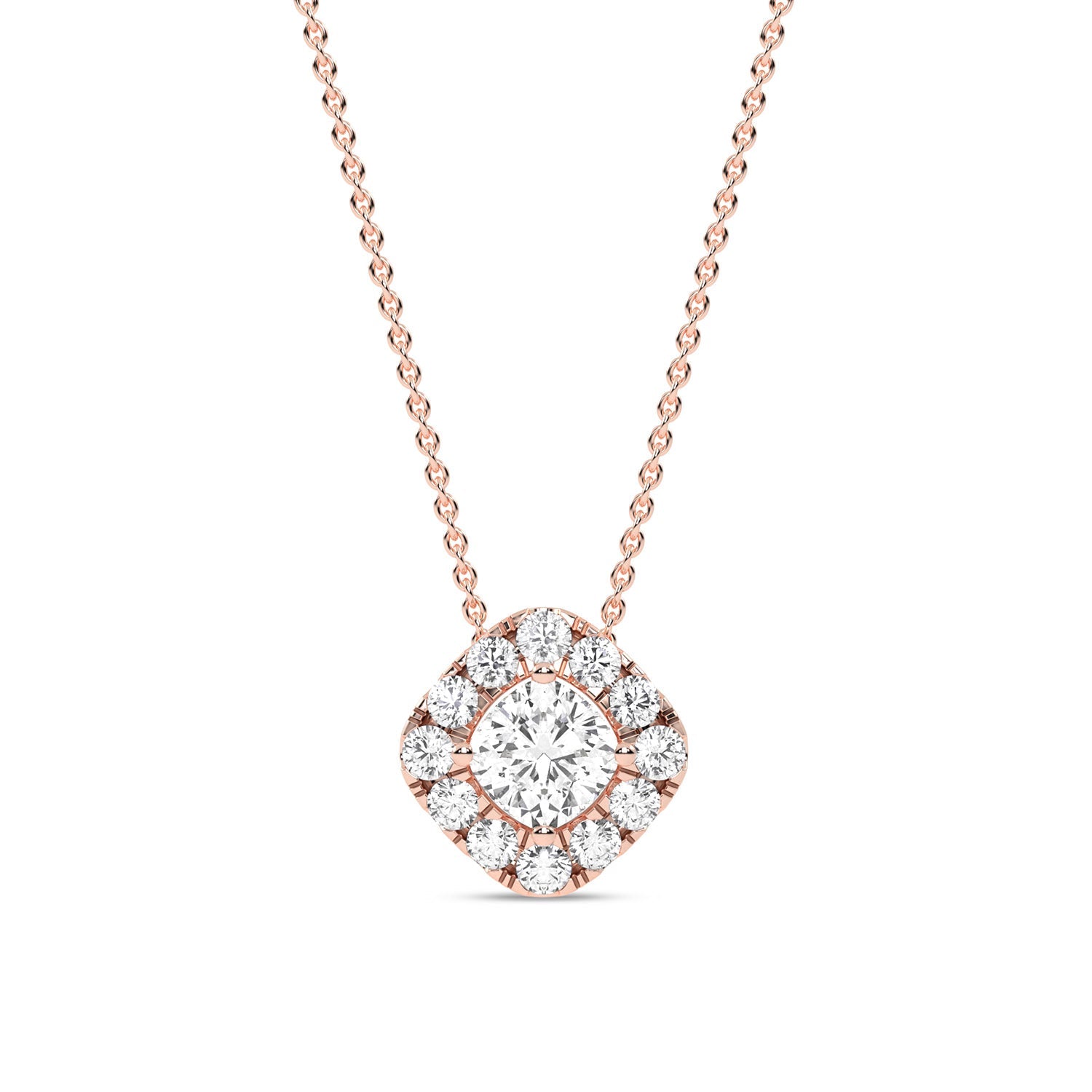 Cushion Halo Necklace