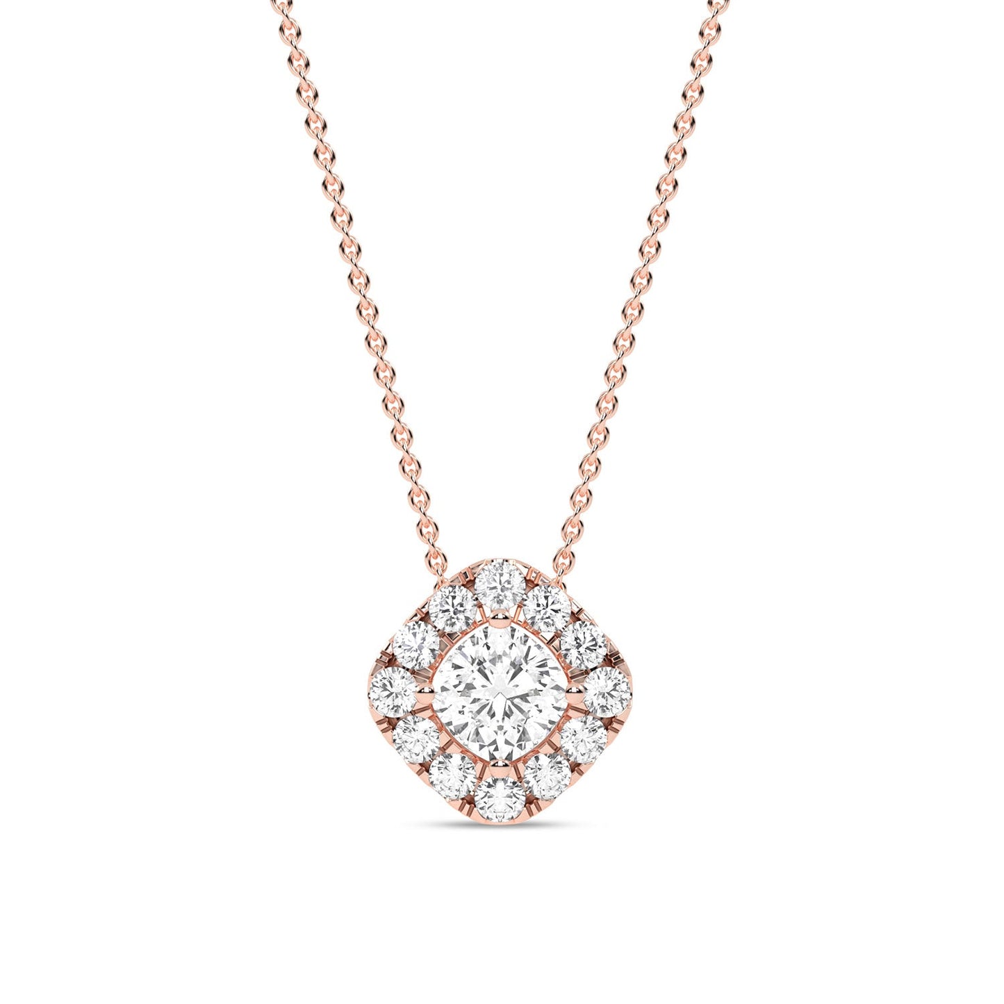 Cushion Halo Necklace