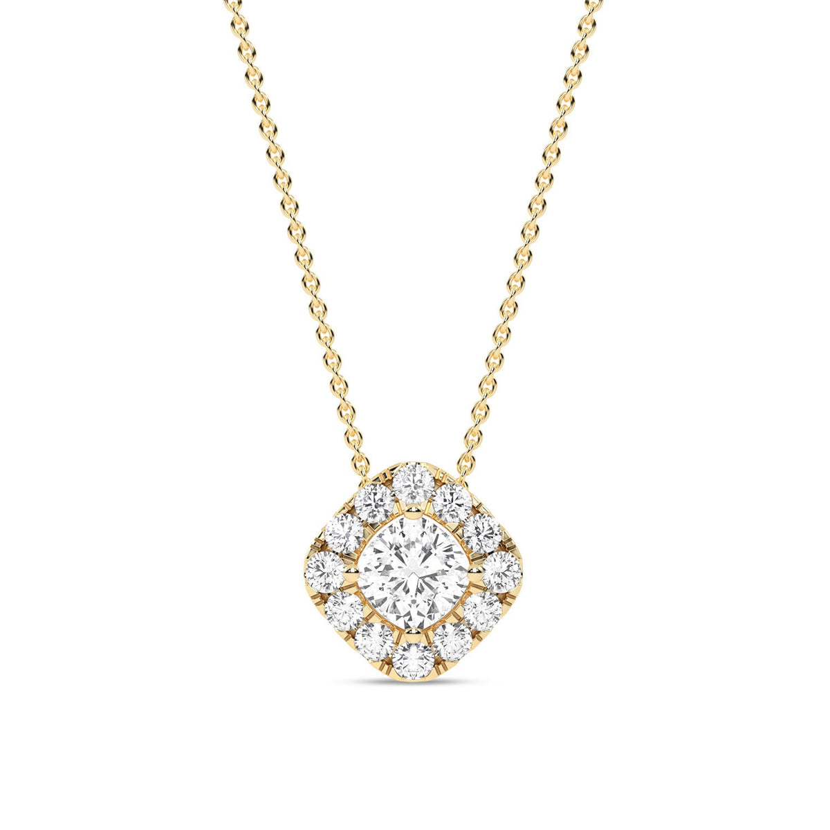 Cushion Halo Necklace