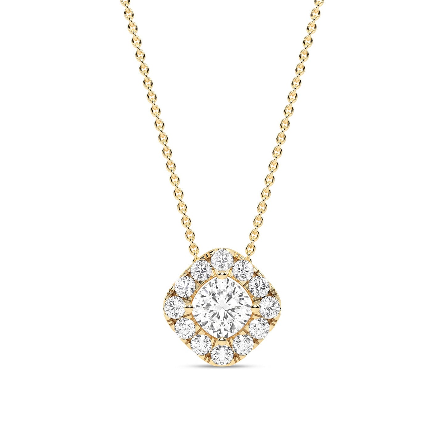 Cushion Halo Necklace