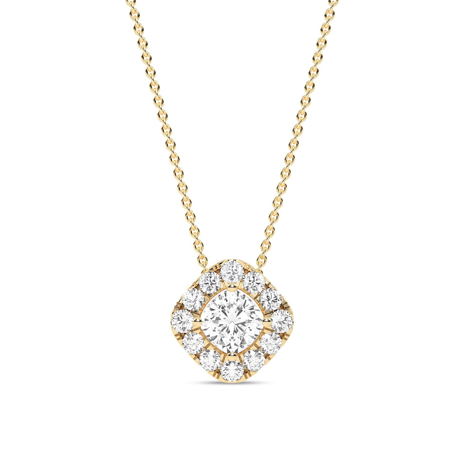 Cushion Halo Necklace