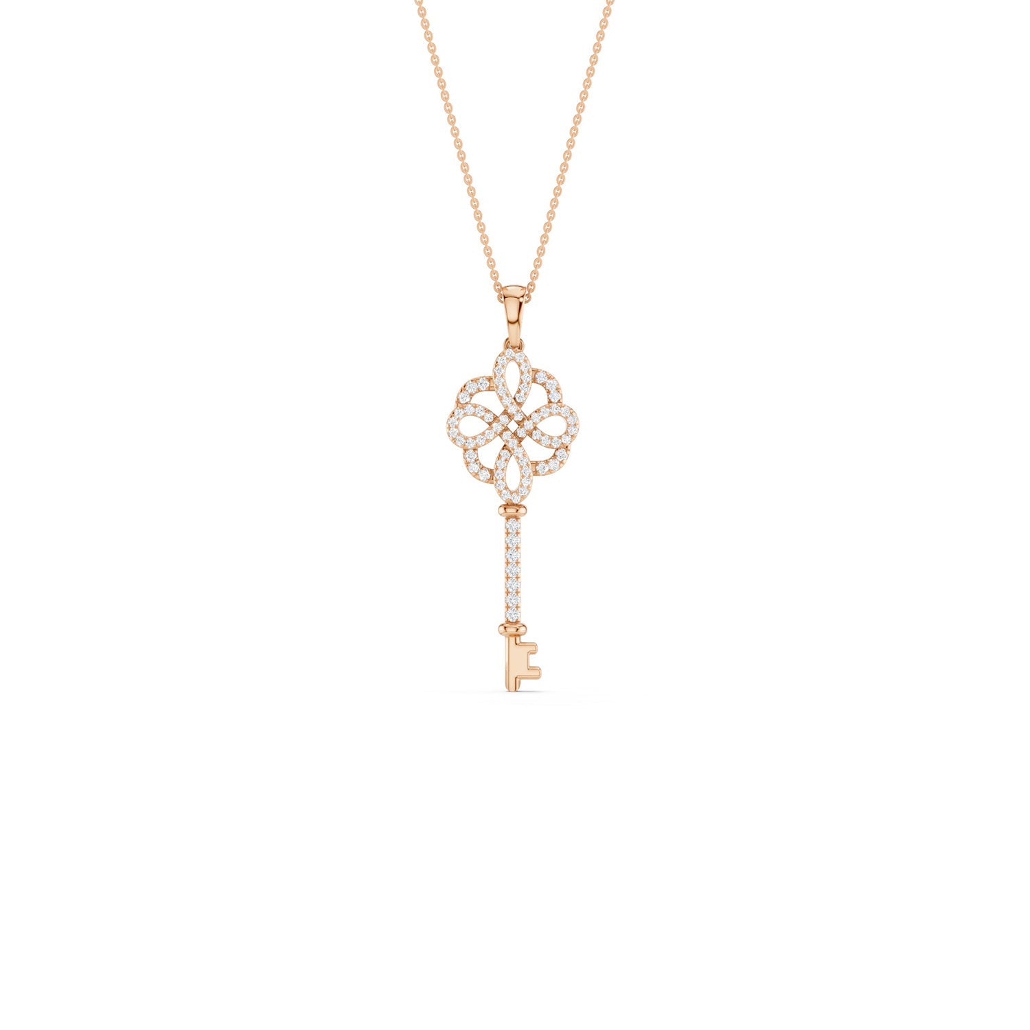 Floral Key Necklace