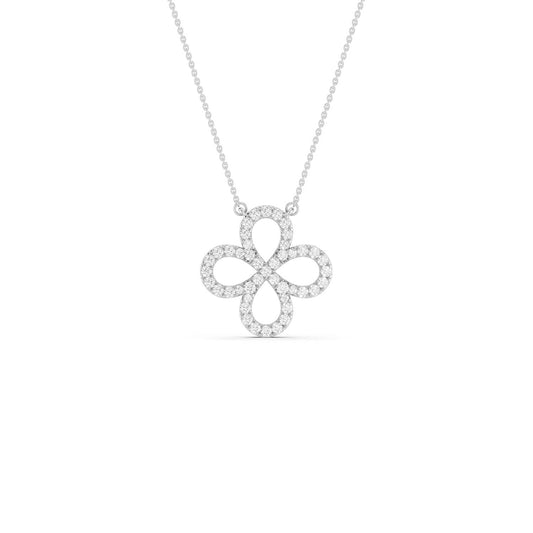 Infinity-Clover Silhouette Necklace