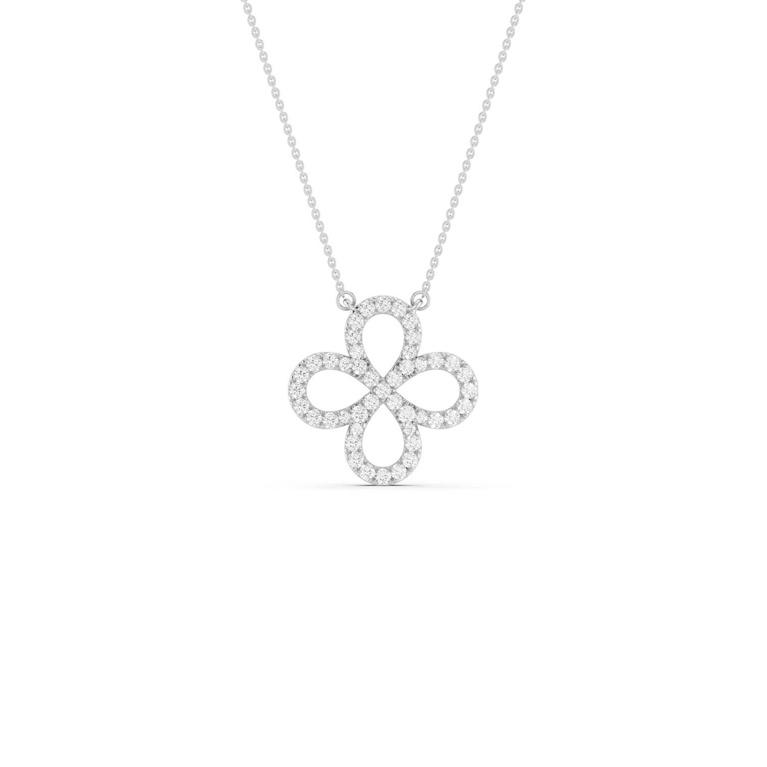 Infinity-Clover Silhouette Necklace