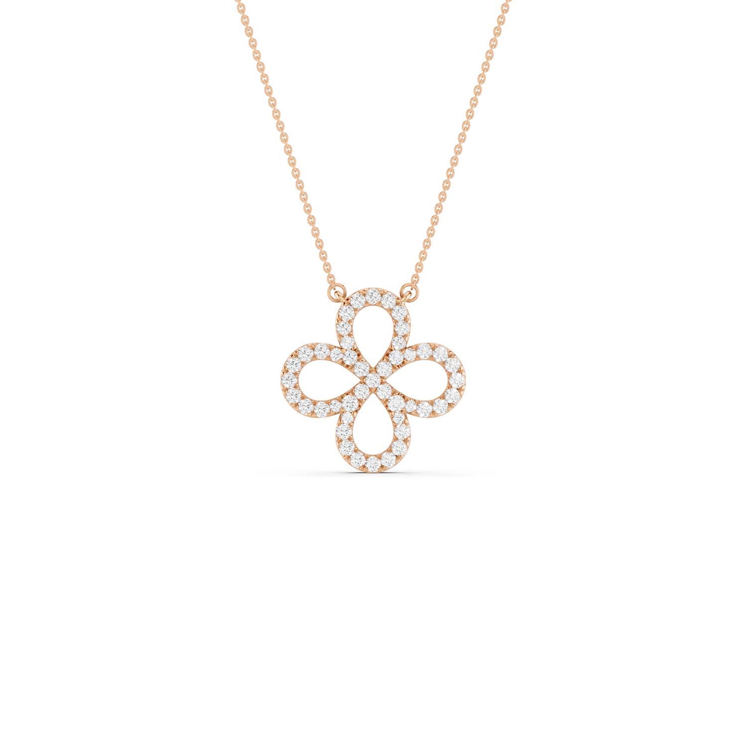 Infinity-Clover Silhouette Necklace